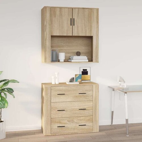  Stenska omarica sonoma hrast 80x33x80 cm inženirski les, (20821005) Slike