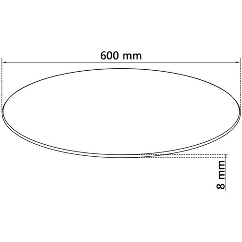 vidaXL Površina za Mizo Kaljeno Steklo Okrogle Oblike 600 mm Cene