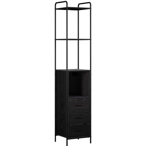  Set ormarića za kupaonicu 4 kom. Crni hrast 40 x 36 x 200,5 cm Slike