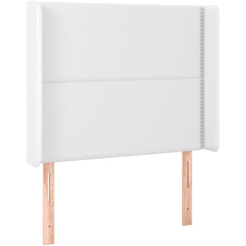 Maison Chic Vzglavna omarica - Nočna omarica - Posteljna omarica z u&amp;scaron;esi belo 93x16x118/128 cm umetno usnje, (21708818) Slike