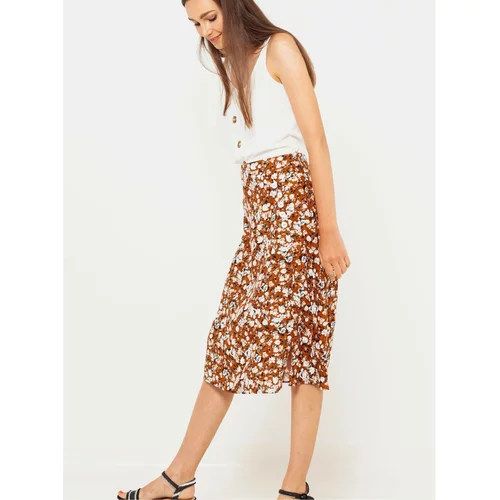 Camaieu Brown Floral Skirt - Women
