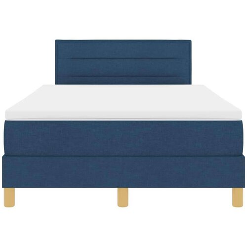 VidaXL Boxspring krevet s madracem Plava 120 x 190 cm tkanina Slike