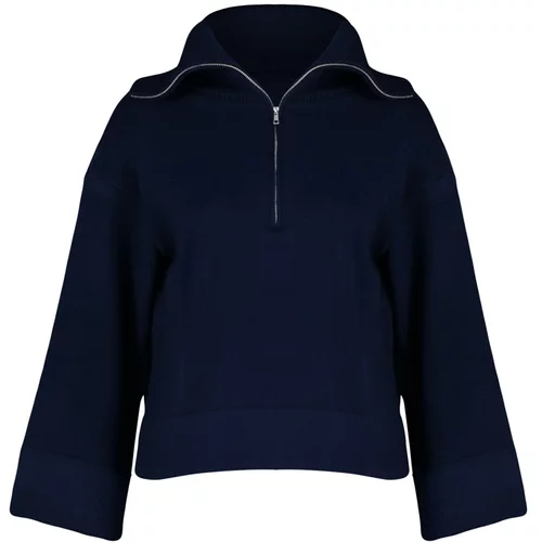 Trendyol Sweater - Dunkelblau - Oversize