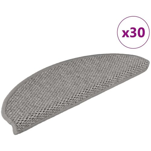 VidaXL Samoljepljivi otirači za stepenice 30 kom 65x21x4 cm srebrni Slike