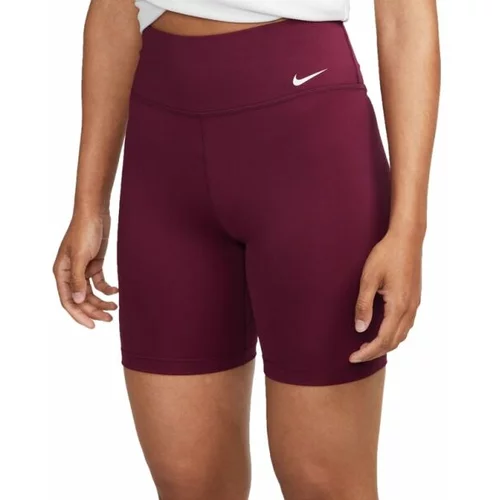 Nike ONE DF MR 7IN SHRT W Ženske sport kratke hlače, boja vina, veličina