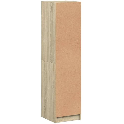 VidaXL Visoka komoda sa staklenim vratima boja hrasta 35 x 37 x 142 cm Slike