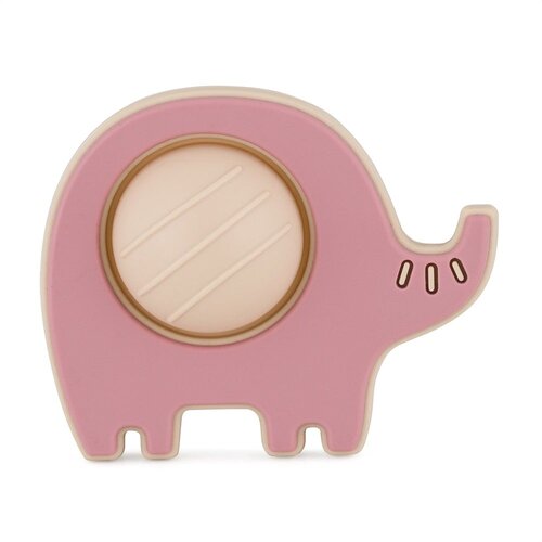 Petite&Mars Silikonska pop up grizalica za zobe Elephant Edwin 6 m+, Dusty Rose Cene