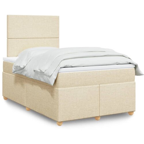  Krevet box spring s madracem krem 120 x 190 cm od tkanine Cijene