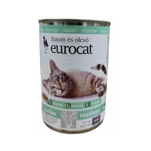 Cat Euro cat konzervirana hrana za odrasle mačke 415G divljač Slike