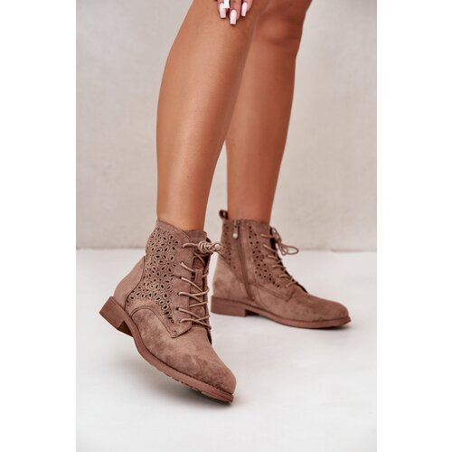 S. BARSKI Women's Boots With Pattern Brown S.Barski HY66-136 Cene