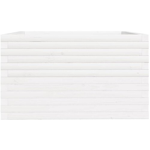  Vrtna sadilica bijela 80x80x49,5 cm od masivne borovine Slike