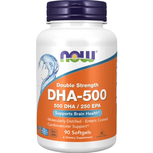 Now Foods Omega 3 DHK NOW, 500 mg (90 mehkih kapsul)
