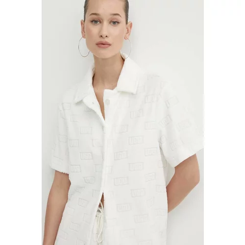 Ugg Košulja za žene, boja: bijela, regular, s klasičnim ovratnikom, 1153970