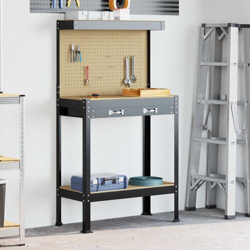  Radna klupa Crna 81 x 41 x 145 cm Projektirano drvo i metal Cene