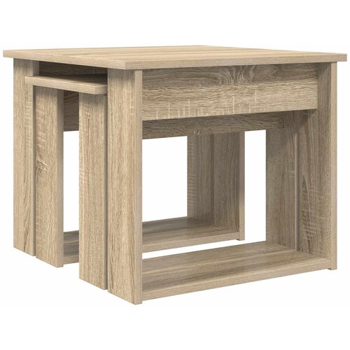  Set stolića za kavu 2 pcs Sonoma hrast Konstruirano drvo Slike