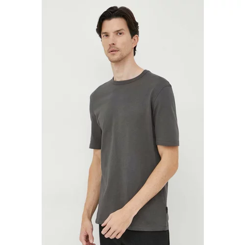 Sisley Pamučna majica boja: siva, bez uzorka