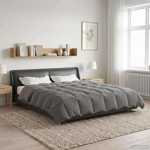  Ljetni pokrivač Svijetlo siva 200 x 200 cm Mikrovlakna - Svjetlosiva 200 x 200 cm Slike