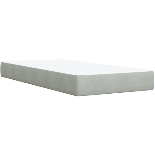 Box spring krevet s madracem svjetlosivi 80 x 200 cm bar&amp;scaron;unasti Slike