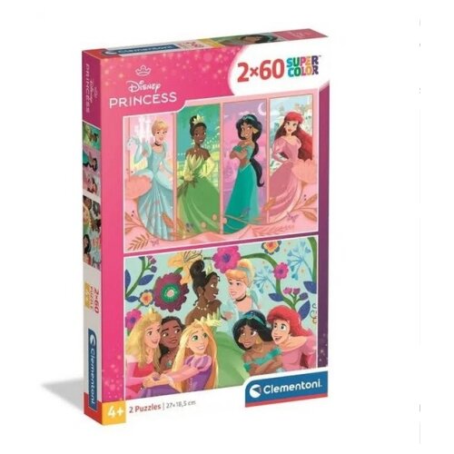Clementoni puzzle 2x60 disney princess 2025 ( CL24824 ) Cene