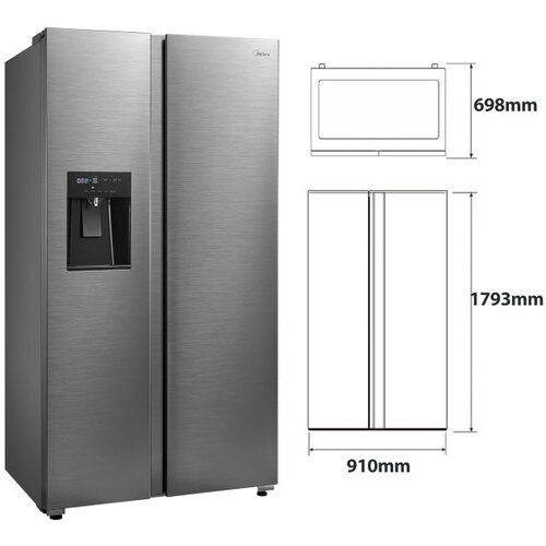 Midea frižider јedan pored drugog MDRS761MIC46 Cene