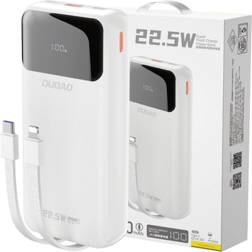 Dudao POWERBANK K15PRO 20000MAH 22,5W PD ZA TELEFONE USB-C ZA LIGHTNING, (5000008708) Cene