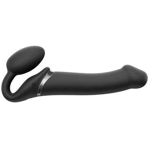 Strap-On-Me 3 Motors Vibrating Silicone Bendable Strap-On Black L Slike