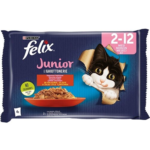 Felix hrana za mačke junior sos govedina i piletina 4x85gr Cene