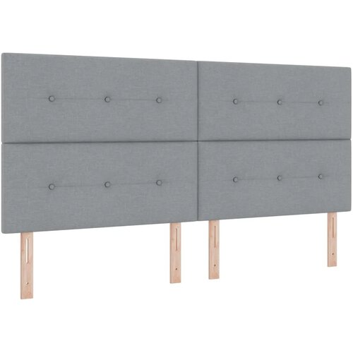  Podesivi krevet s madracem Svjetlosiva 200 x 200 cm Tkanina - Svjetlosiva 200 x 200 cm Pro&amp;scaron;iveno gumbima Slike