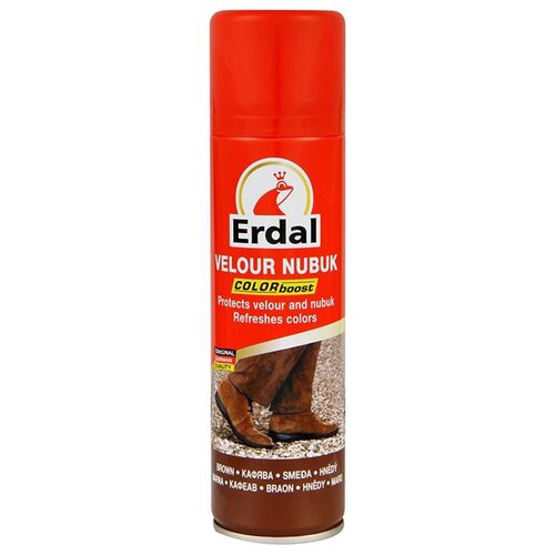 Erdal Sprej za negu obuće Velour Nubuk braon 250ml Slike