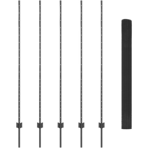 VidaXL Set ograde za vrt Set od 2 Siva Pocinčani čelik 10 x 1.5 m Slike