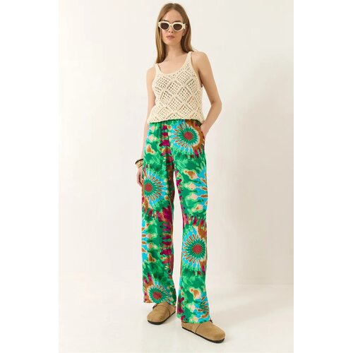 Bianco Lucci ženske pantalone 60284035, &scaron;iroke nogavice, zelene Cene