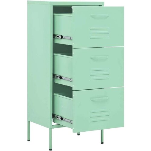 VidaXL Omara za shranjevanje mint zelena 42,5x35x101,5 cm jeklo Slike