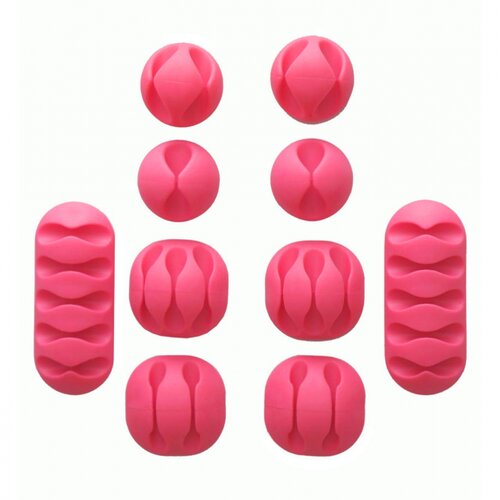 JWD Drzac kablova set 10u1 roze Cene