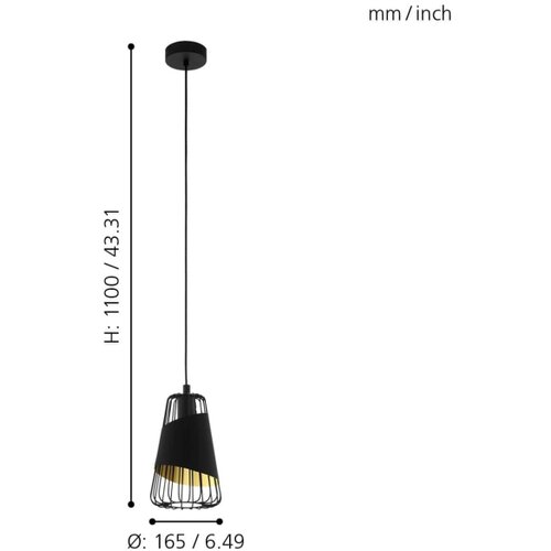 Eglo 49447 - visilica na sajli austell 1xE27/60W/230V Slike