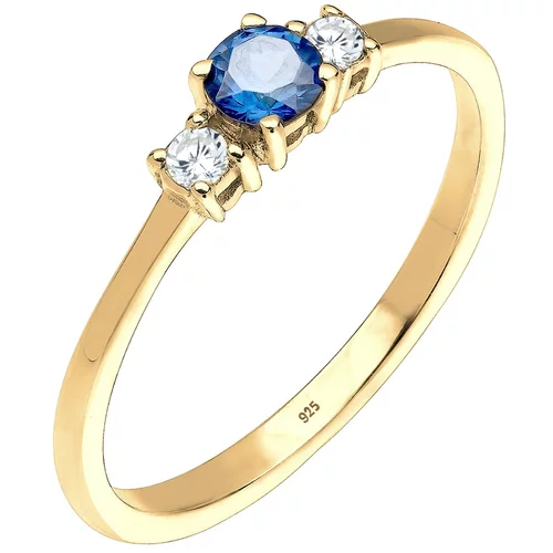 ELLI Prsten safirno plava / zlatna