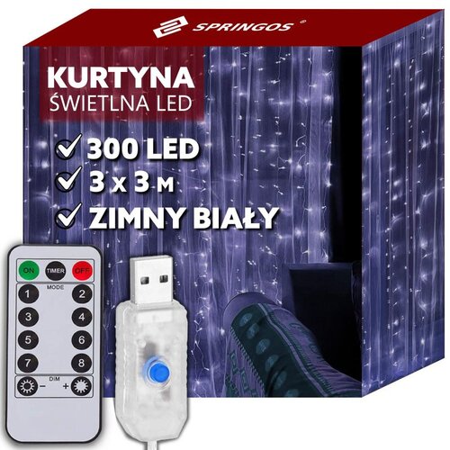  LED zavjesa sa 300 lampica, hladno bijela Cene