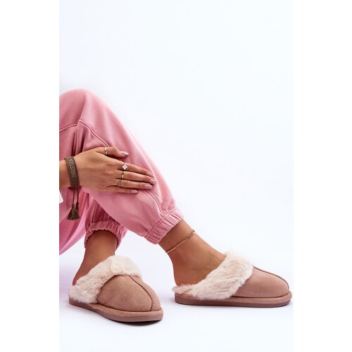 Boto Women&amp;#039;s Slippers with Fur Beige Pinky Slike