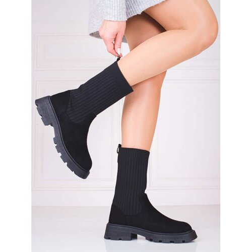 SHELOVET ženske čizme suede ankle with elastic upper Slike