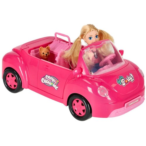  Auto lutka kabrio roza 4 el. Slike