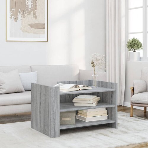 vidaXL Klubska mizica siva sonoma 80x50x50 cm inženirski les Cene