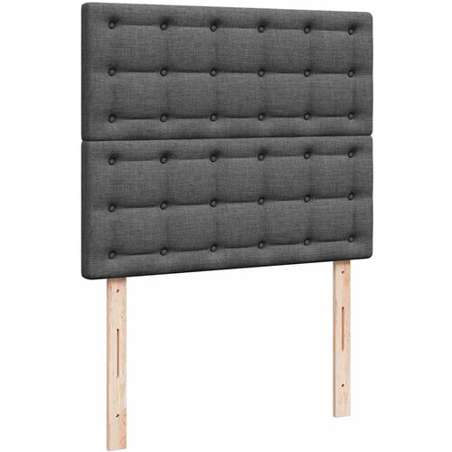  Krevet box spring s madracem tamnosivi 120 x 190 cm tkanina Slike