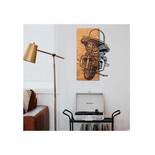 WALLXPERT Zidna dekoracija Chopper 1, 36 x 57,5 ​​cm, Crna Cene