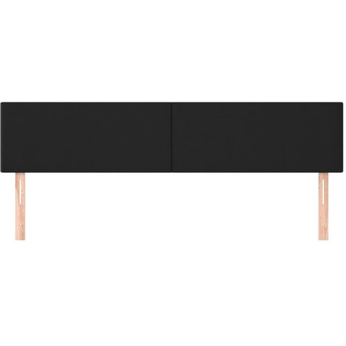  Uzglavlja crna 200x5x78/88 cm od umjetne kože Slike