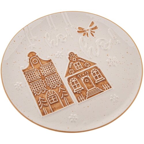 Dakls Bijeli keramički tanjur s božićnim motivom za serviranje ø 26 cm Christmas cottage – Cijene