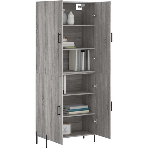  Visoka komoda siva sonome 69,5x34x180 cm od konstruiranog drva Slike