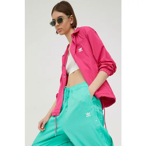 Adidas Jakna Always Original za žene, boja: ružičasta, za prijelazno razdoblje, oversize