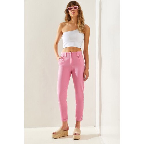 Bianco Lucci Women&amp;#039;s Epaulette Gabardine Trousers 3947 Slike