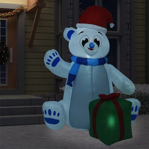  Božićni polarni medvjed na napuhavanje LED 2,4 m