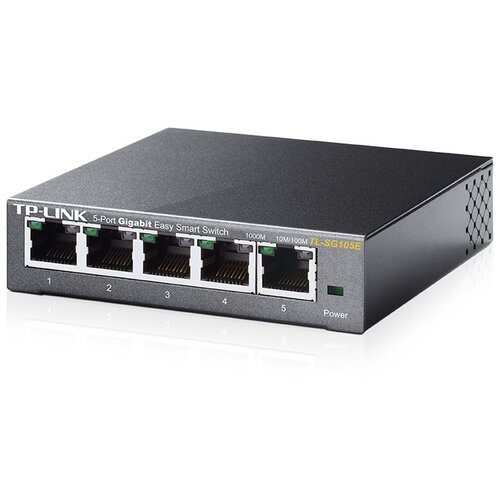 Tp-link TL-SG105E 5-Port Gigabit Desktop Easy Smart Switch, 5 10/100/1000Mbps RJ45 ports, MTU/Port/Tag-based... Slike