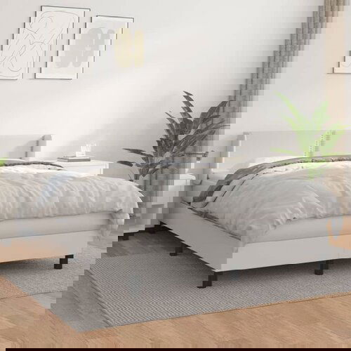  The Living Store Box spring postelja z vzmetnico bel 140x190 cm umetno usnje - Box Spring Postelja, (21449902) Slike